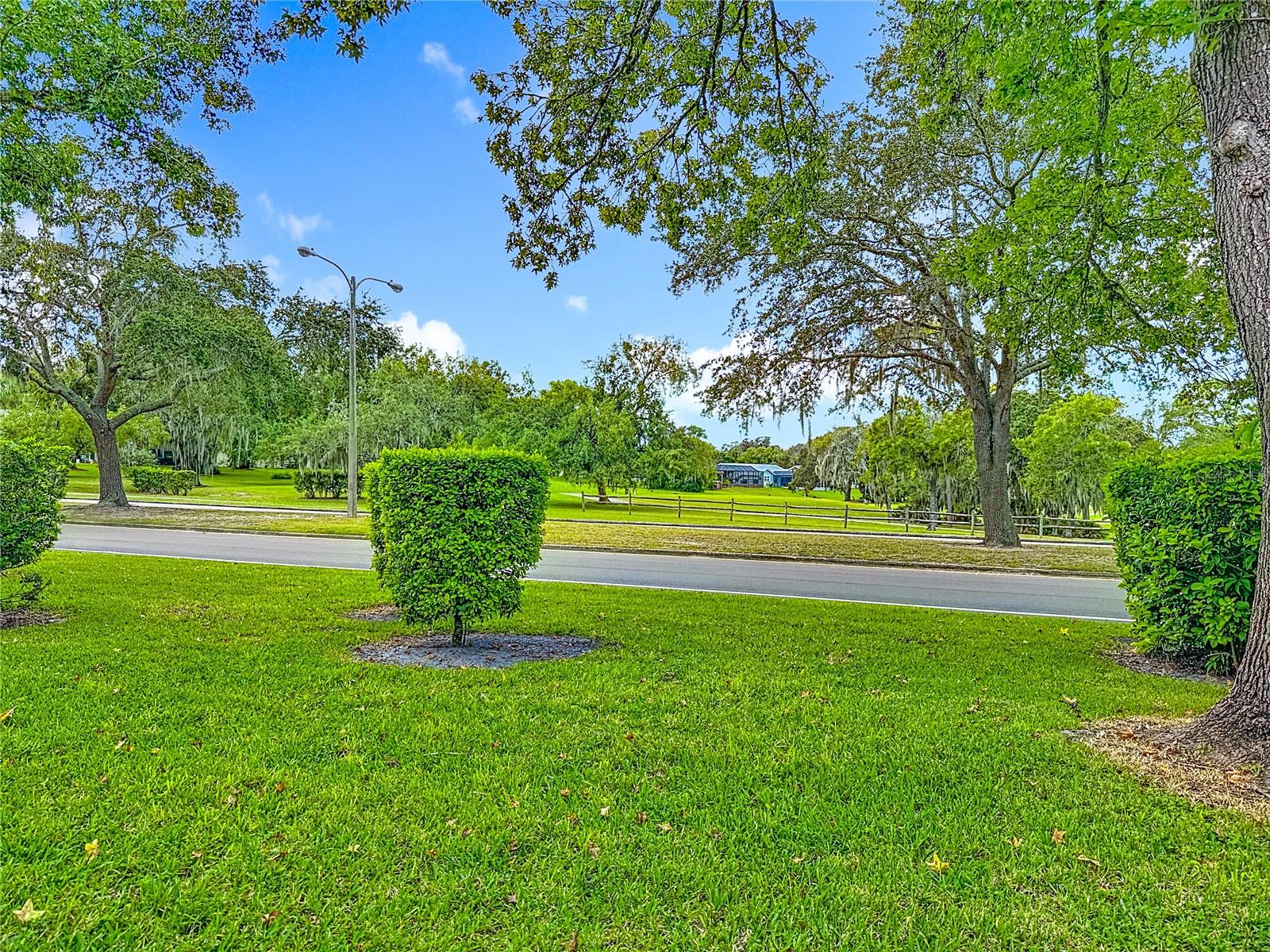 View from front of home towards golf course