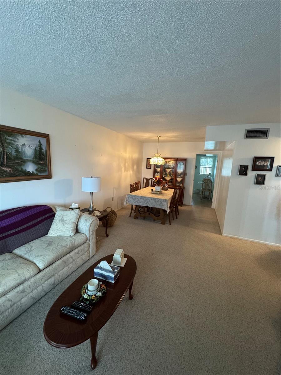 Living room view from entrance door
