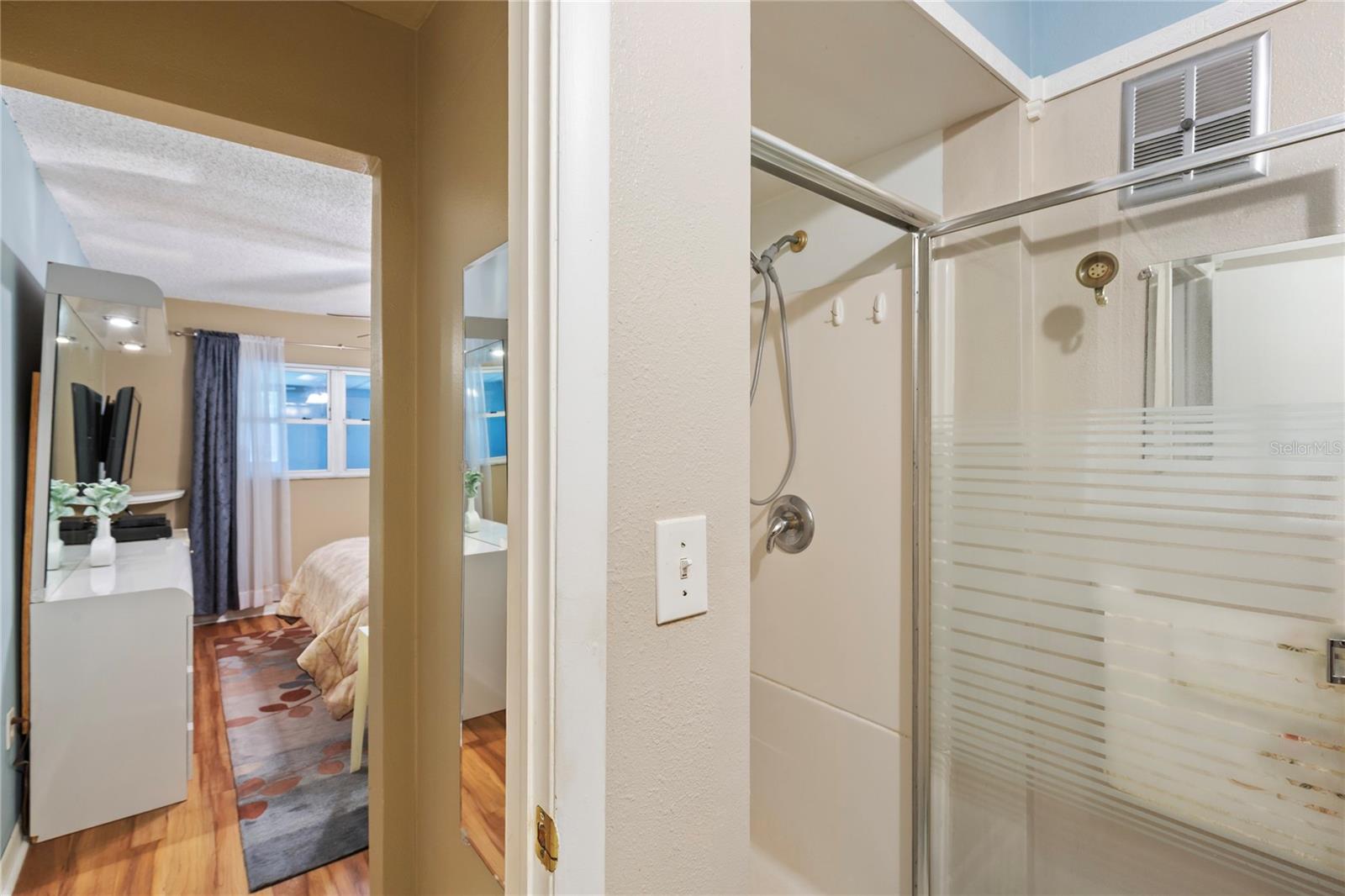 Primary shower and bath