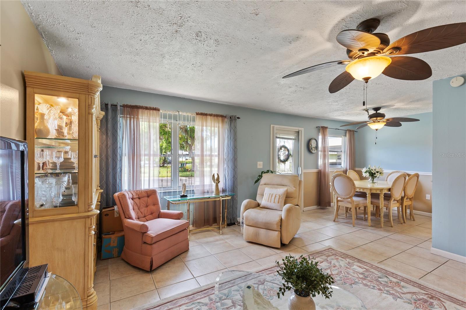 Plenty of natural light with dinning to the right