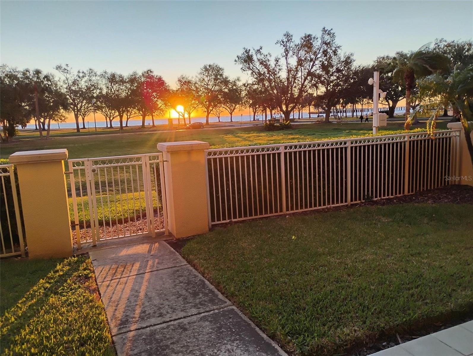 Sunrise from courtyard