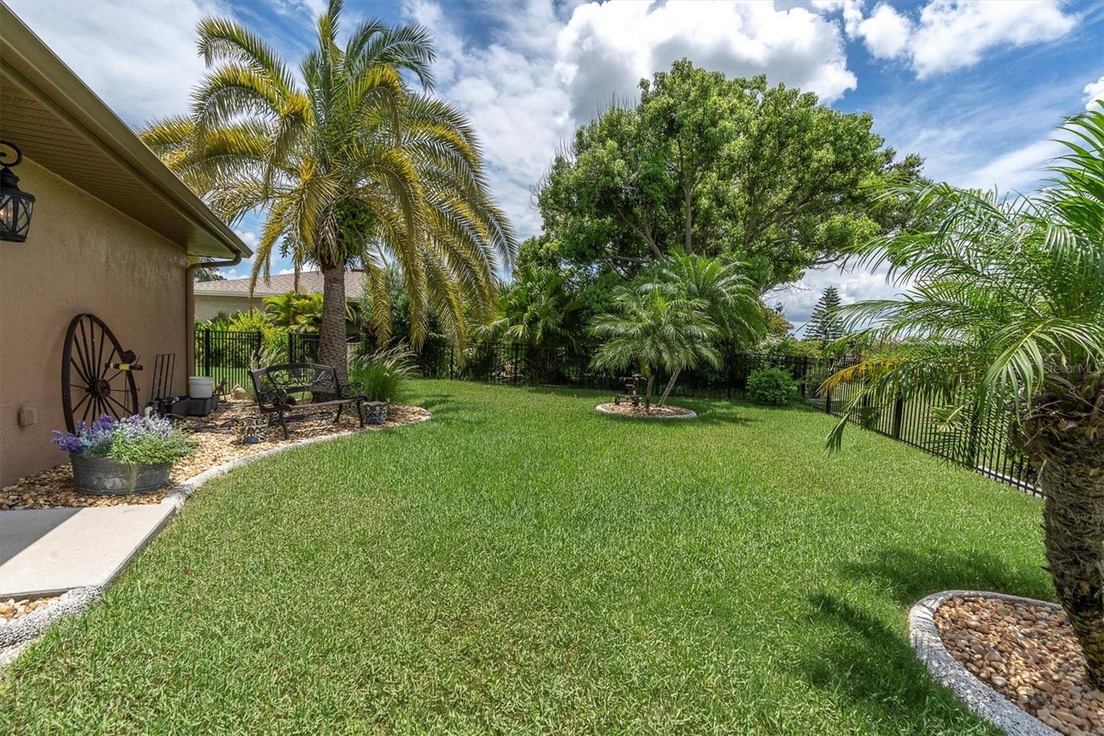 Lush landscaping