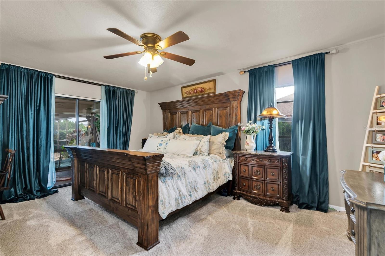 Primary bedroom has private access to covered lanai