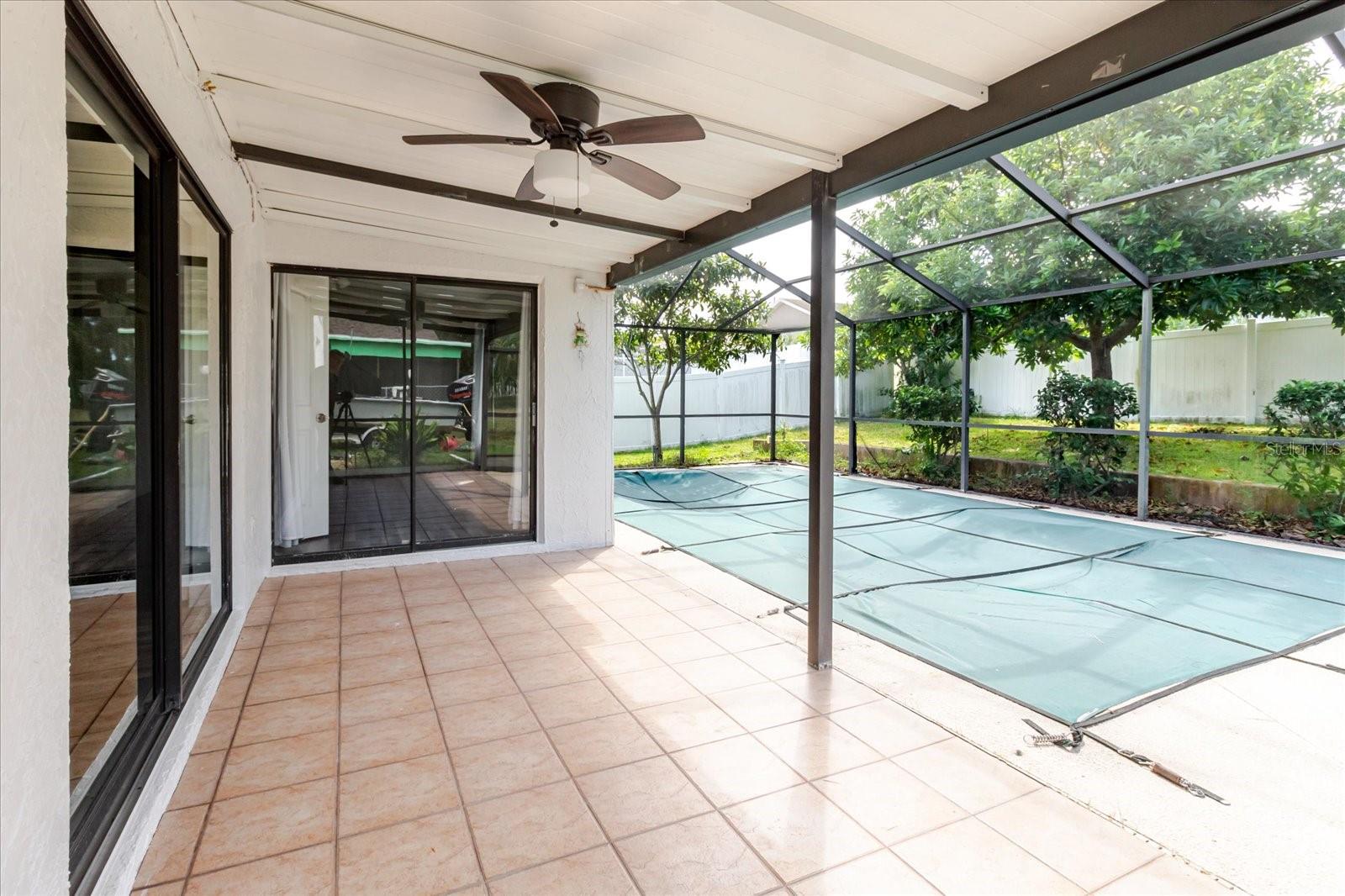 Patio and in ground pool