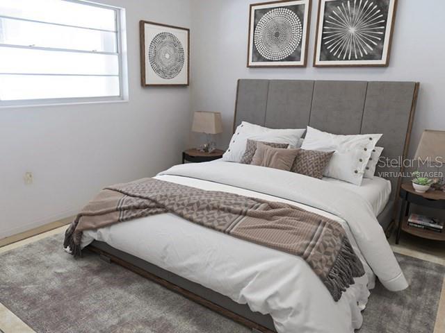Virtually staged - primary bedroom