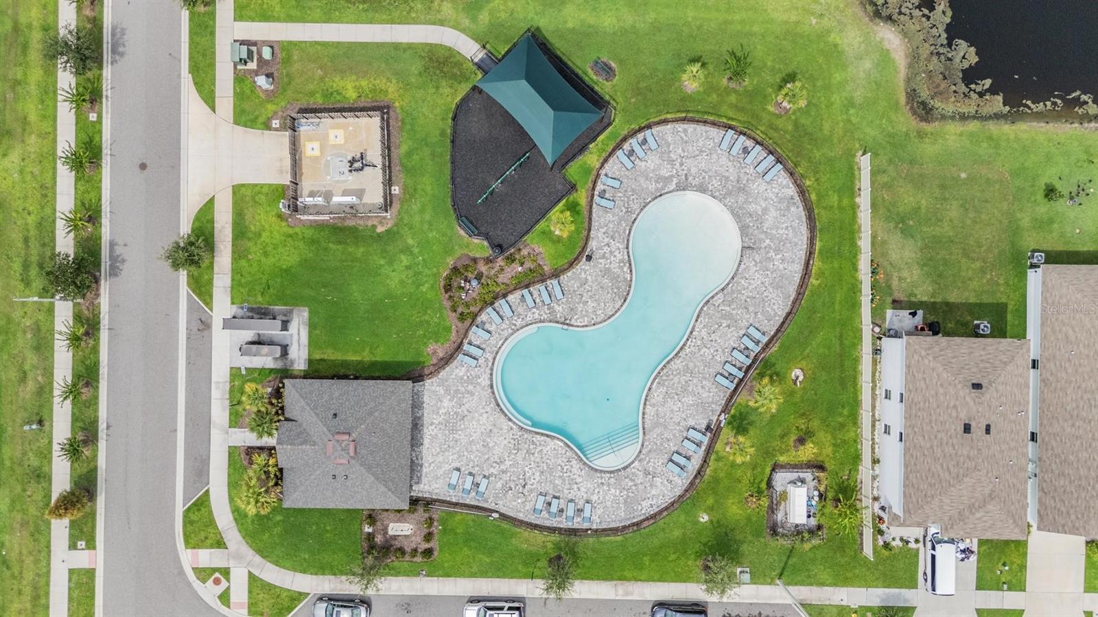 community pool and playground