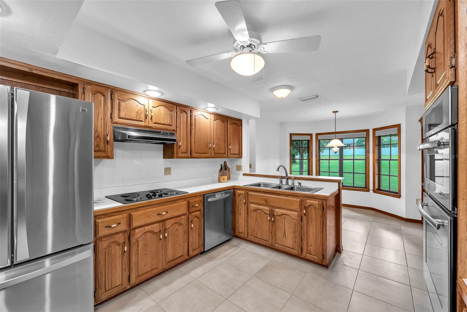 The kitchen is designed for both cooking and gathering.