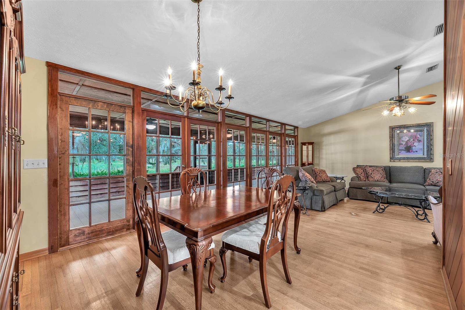 The Dining room seemlessly connects to the living room making entertaining a breeze.