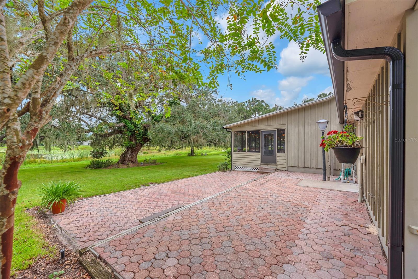 A generous patio offers endless opportunities for outdoor entertaining and relaxation.