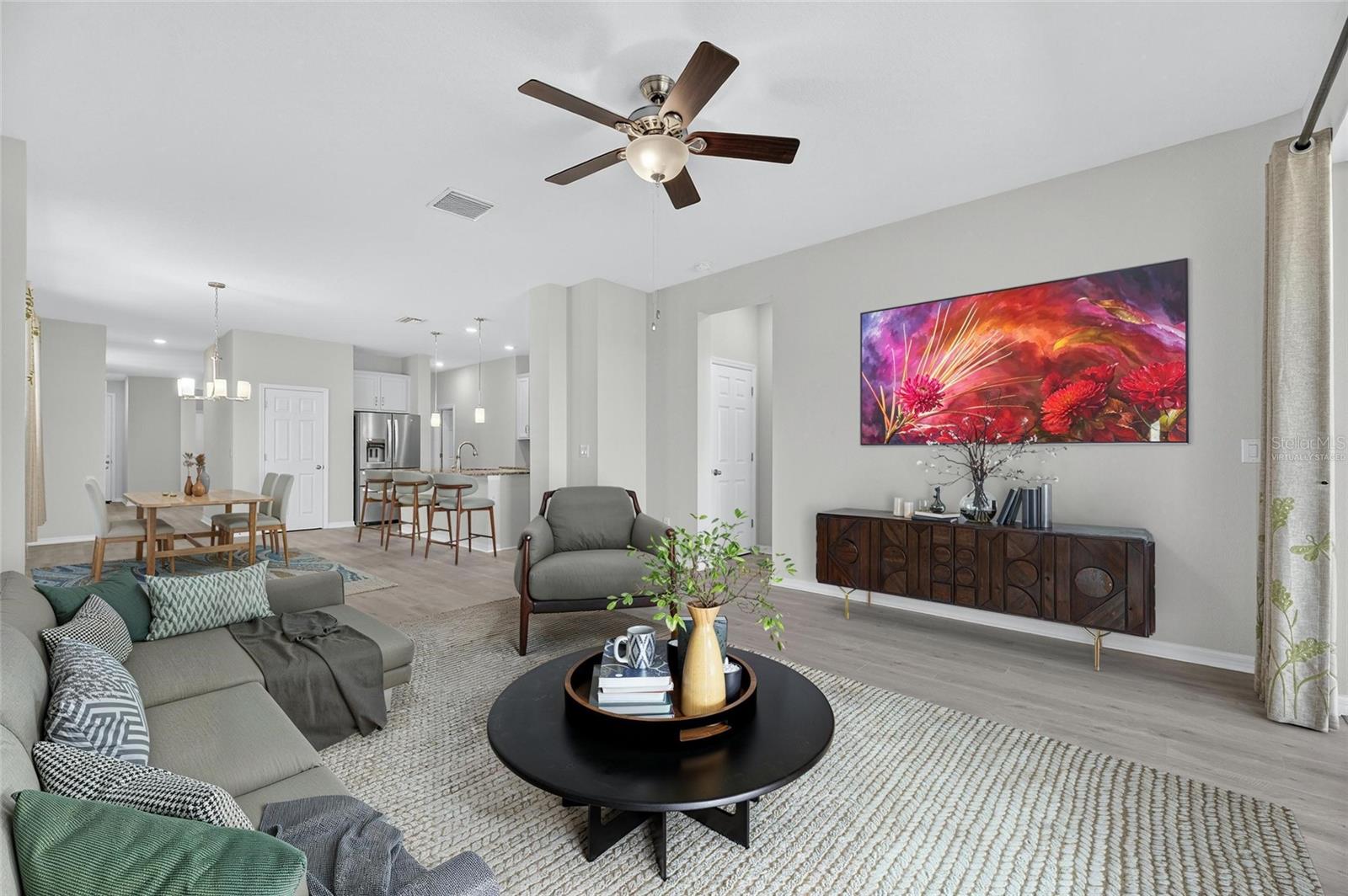 Virtually Staged - Living & Dining Room