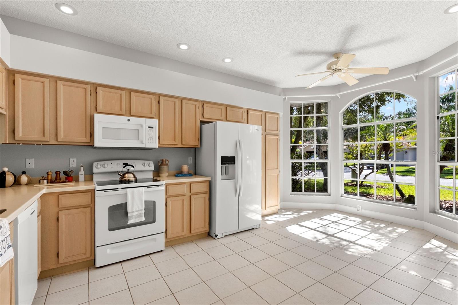 Open kitchen with breakfast nook