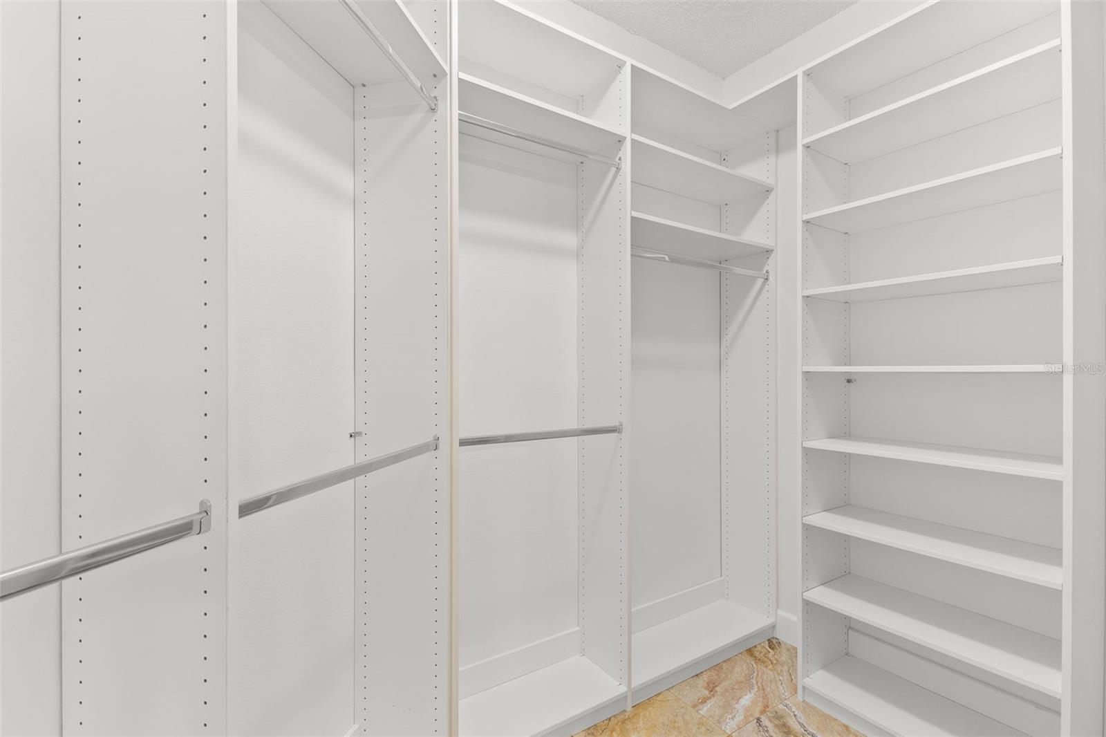 Walk-in closet with built-ins
