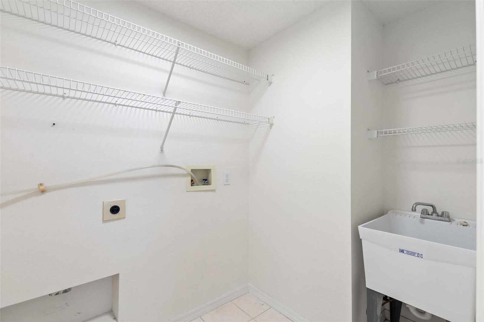 Laundry room with washer/dryer hook-up