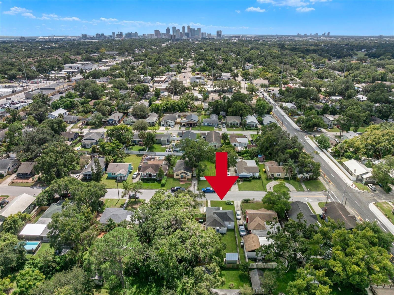 View of 205 W Alva Street and Downtown