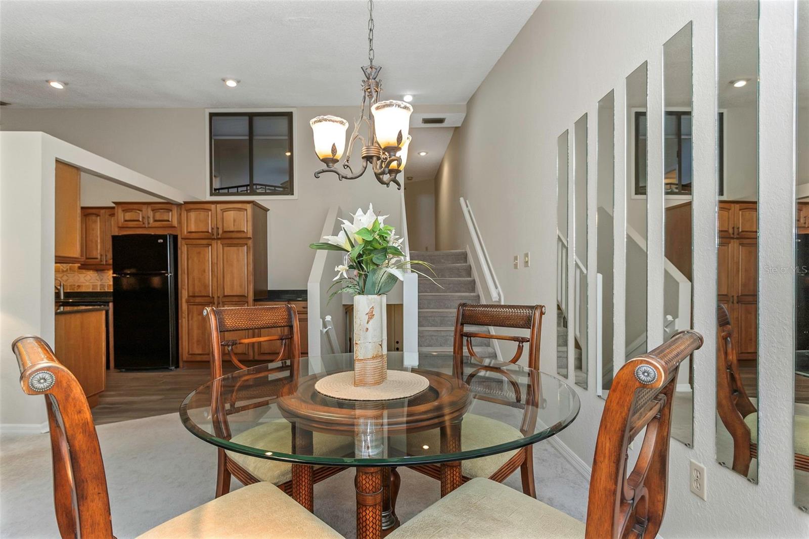 Dining room to kitchen view.