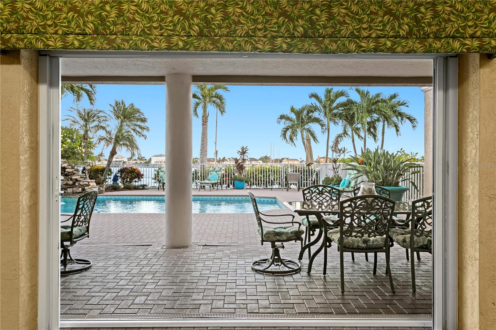 Enjoy the pool patio direct from the entertaining space.