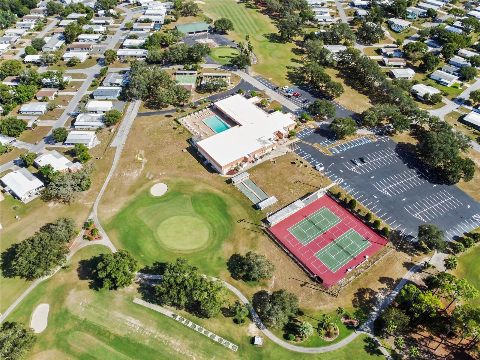 Aerial of clubhouse