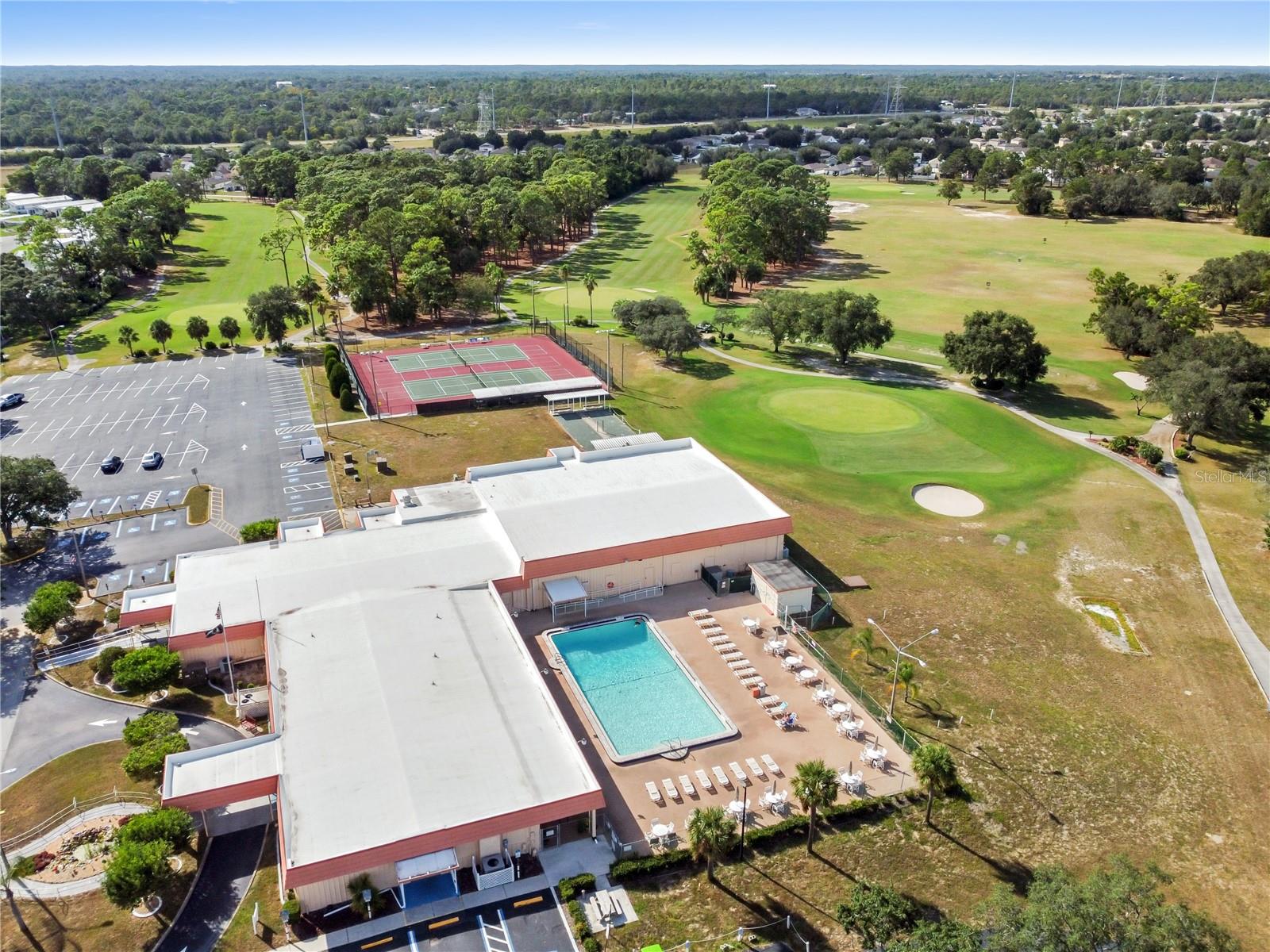 Aerial of clubhouse