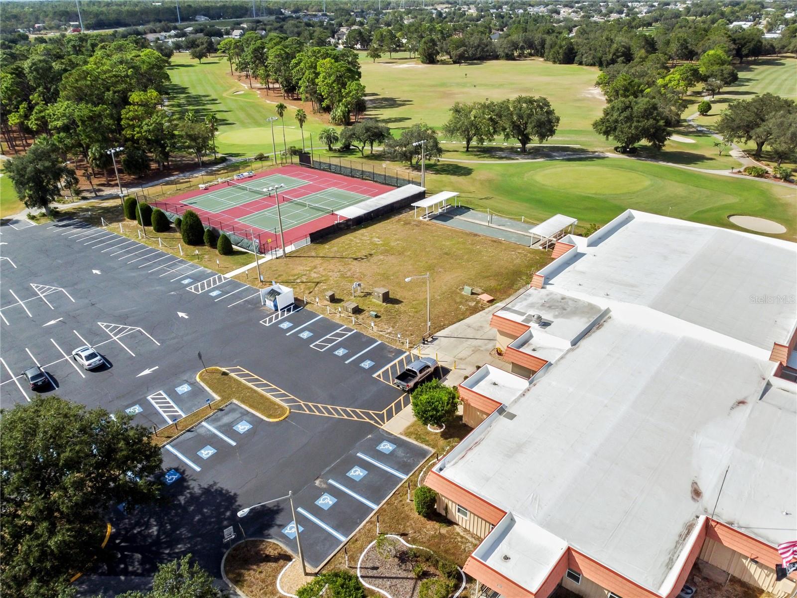 Aerial of clubhouse