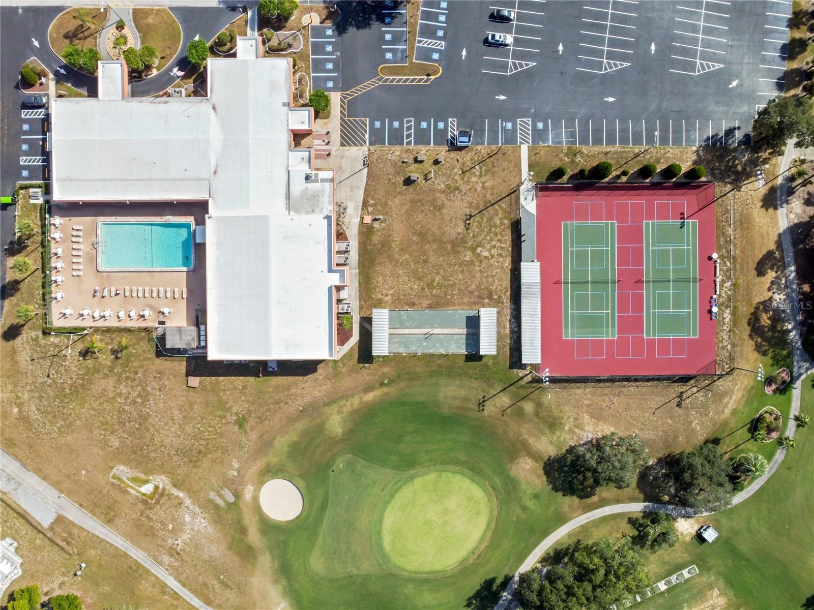 Aerial of clubhouse