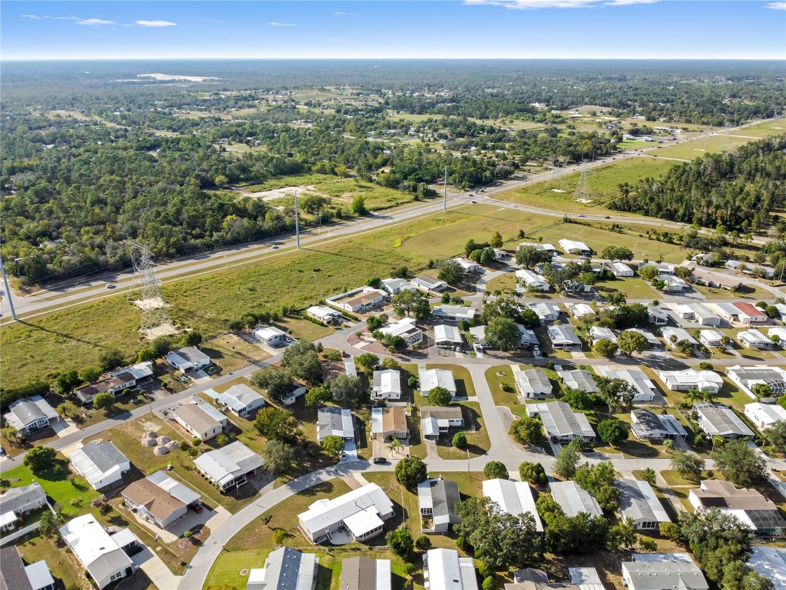 Aerial view of home