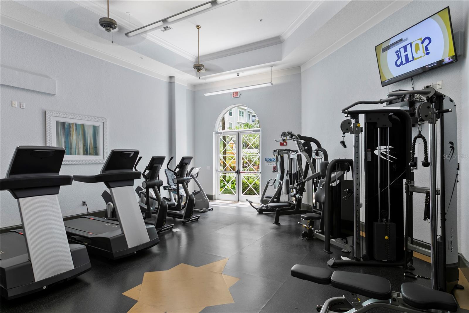 24 hour fitness center.