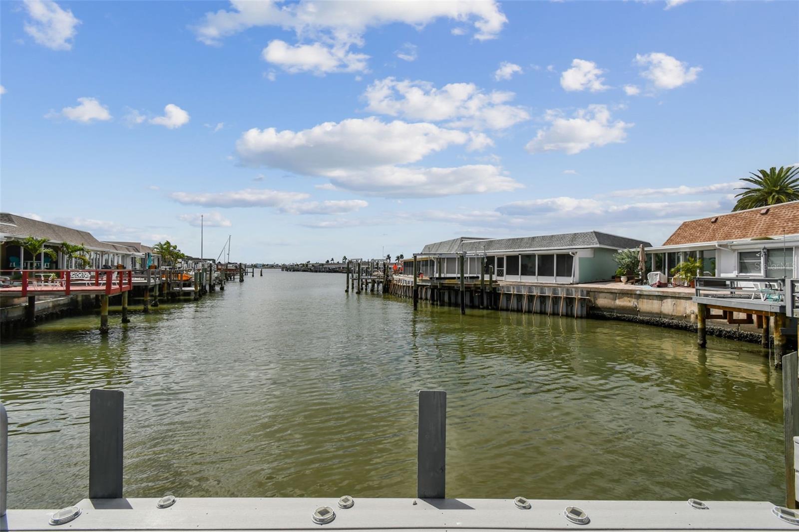 View of canal from the deck.