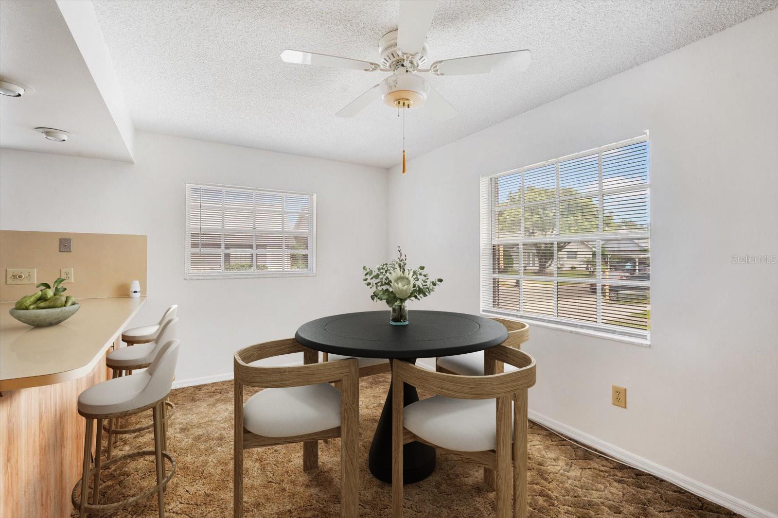 Staged Dining Area