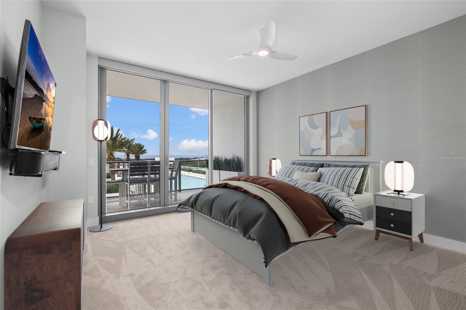 Virtually staged; room measurements unchanged
