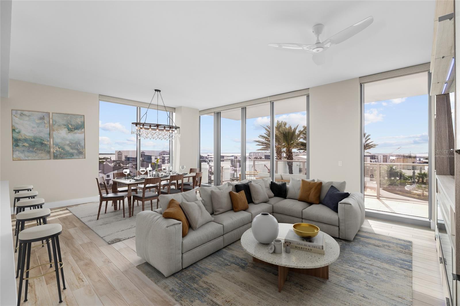 Virtually staged; room measurements unchanged