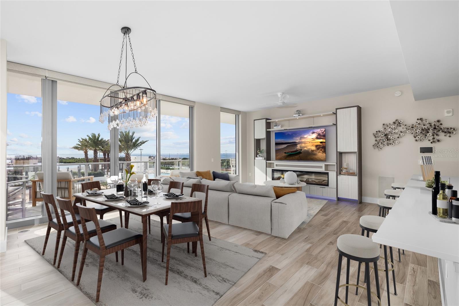 Virtually staged; room measurements unchanged