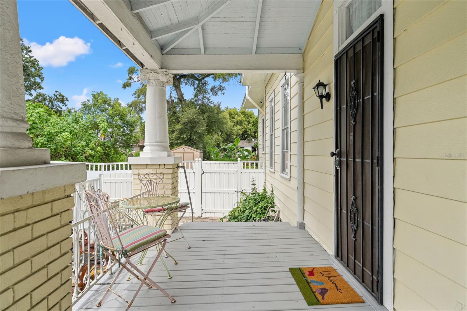 Side Porch and Exterior Entrance to In-Law Suite