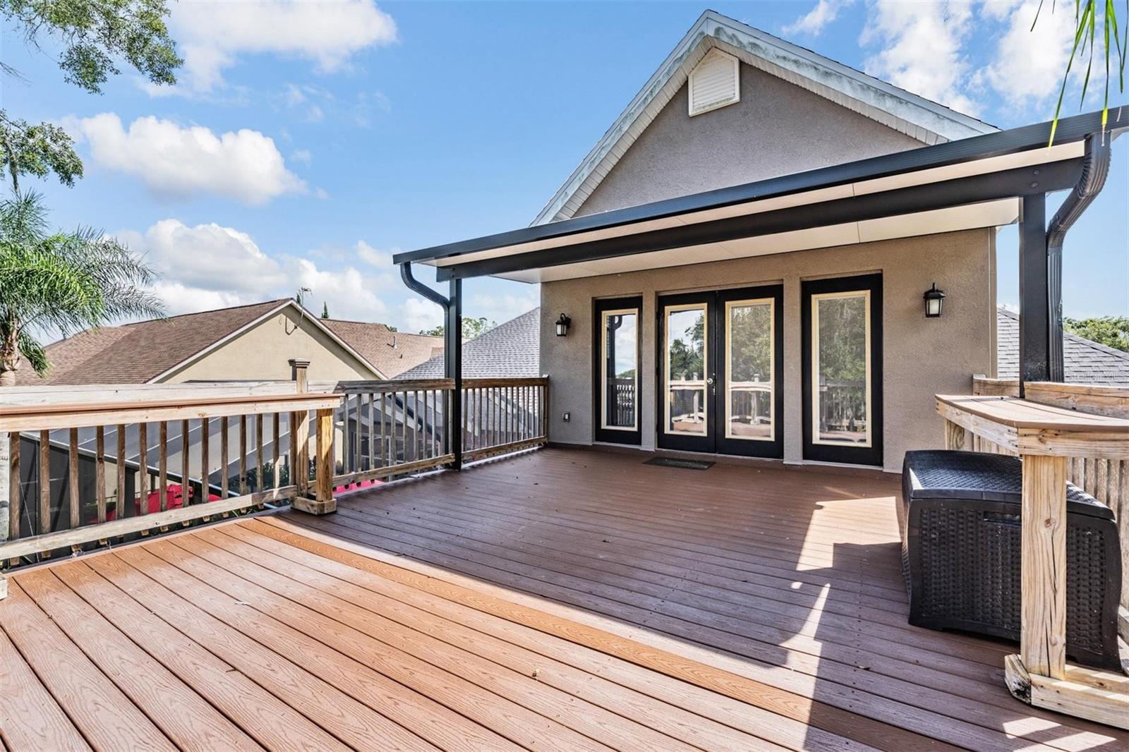 Trex decking on balcony leads to Bonus room