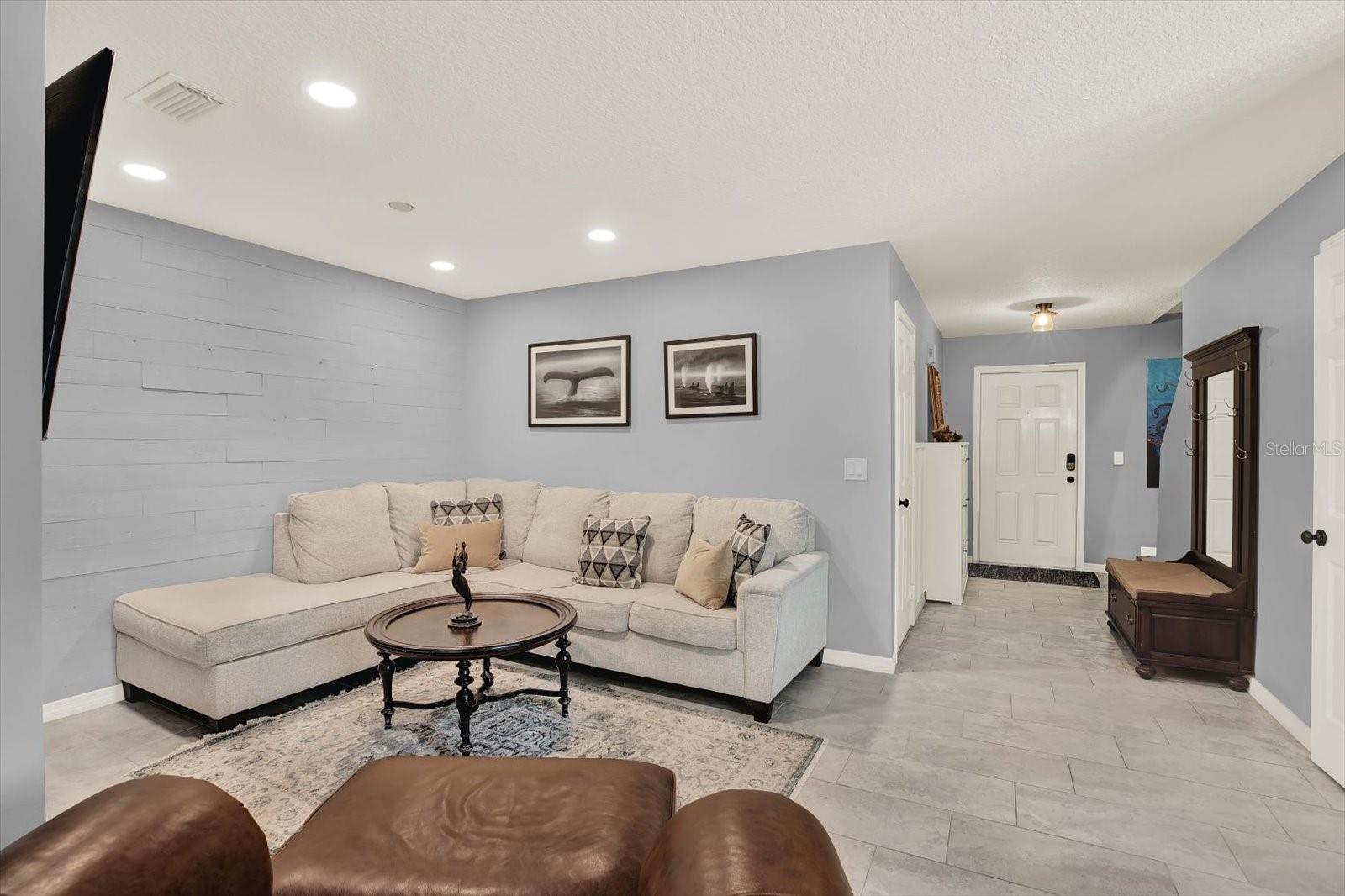 Living room facing front door