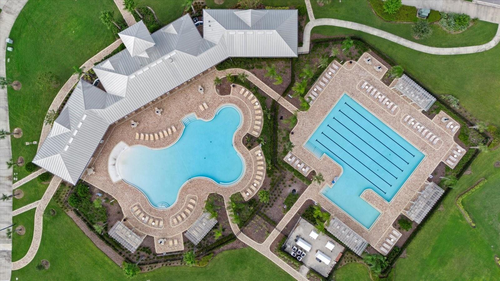 clubhouse, fitness center, pools