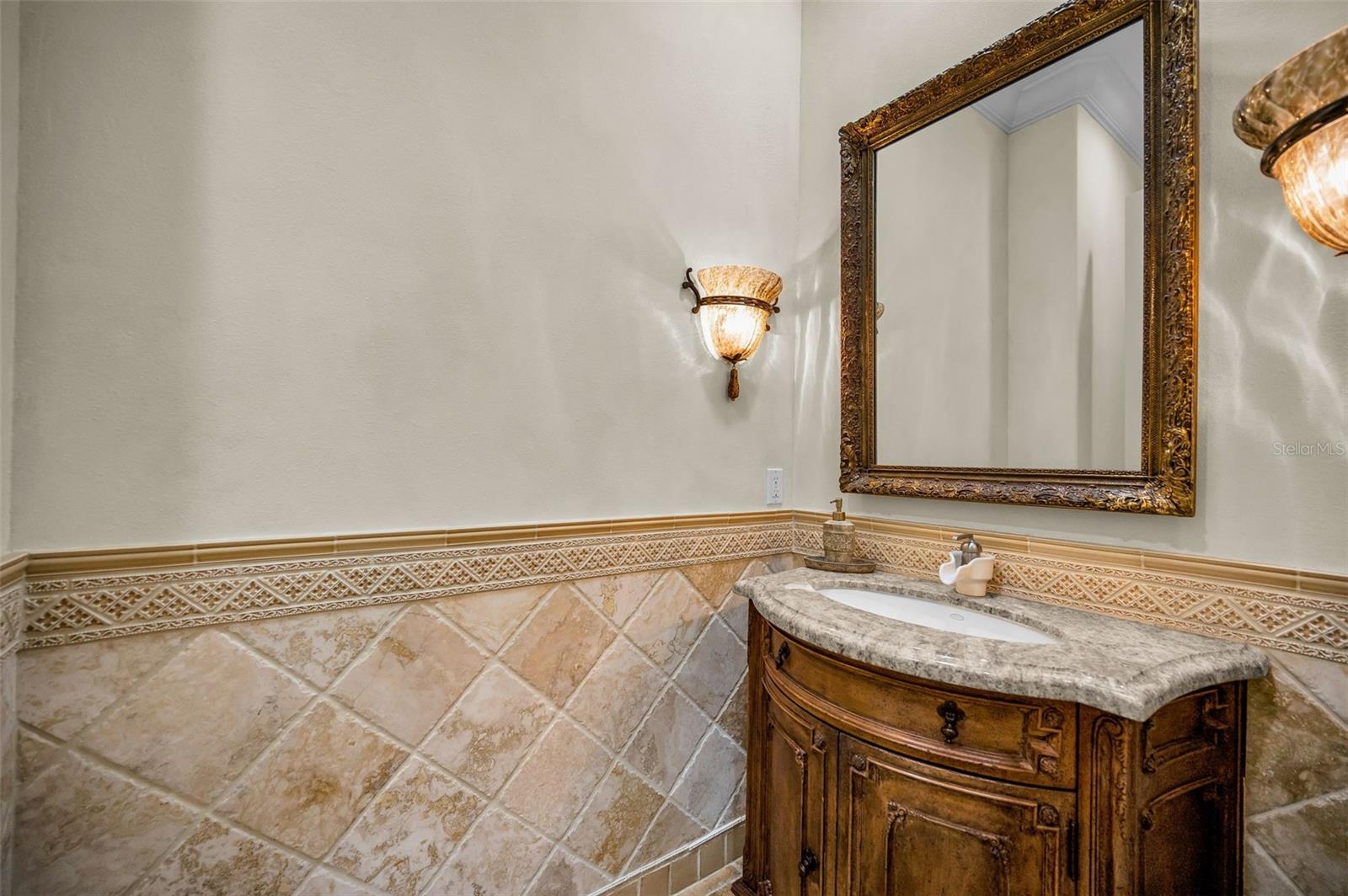 First Level powder room