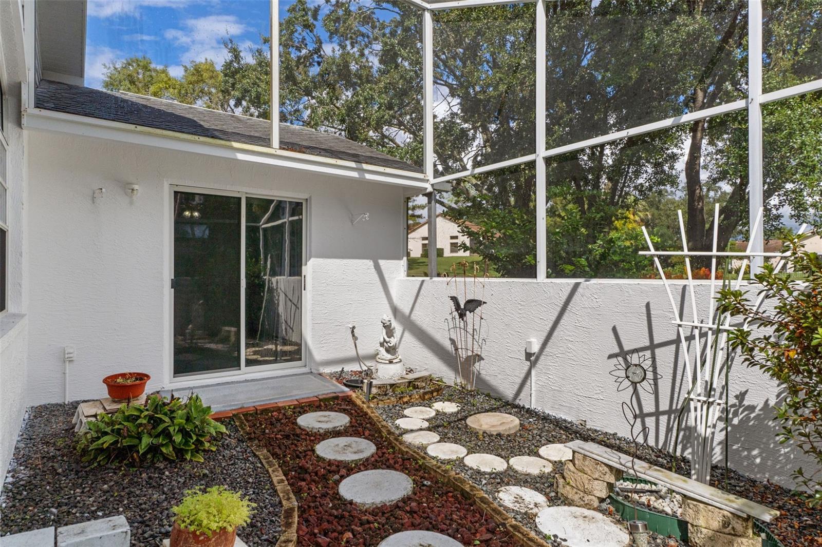 Screened courtyard. Perfect place to relax and sunbathe in privacy.