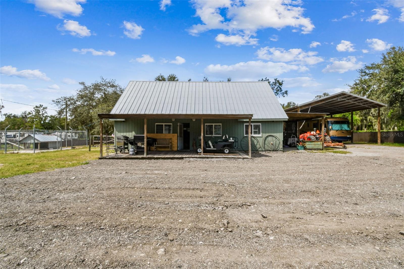 front porch on the barn