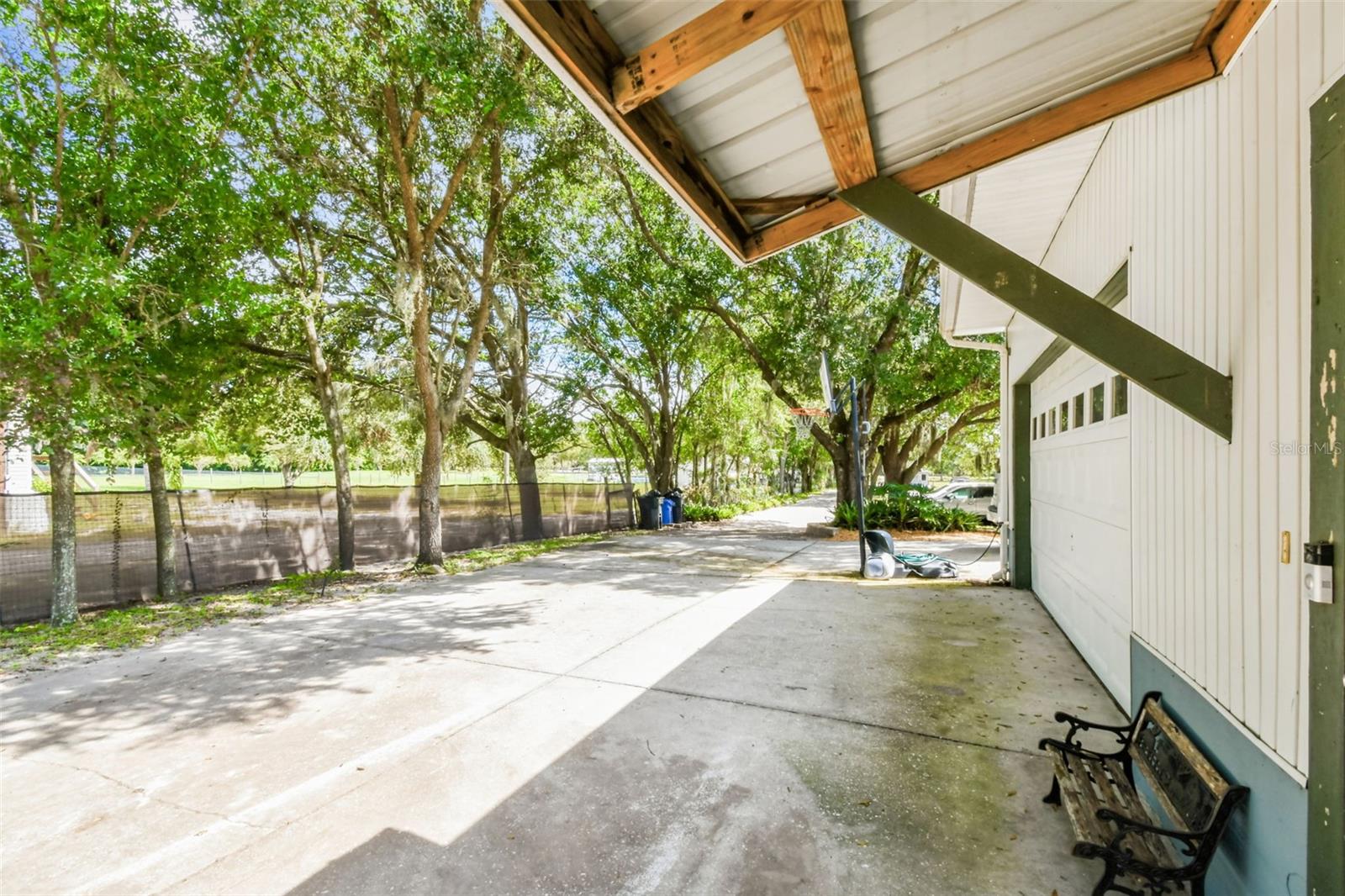Side entry door and attached garage