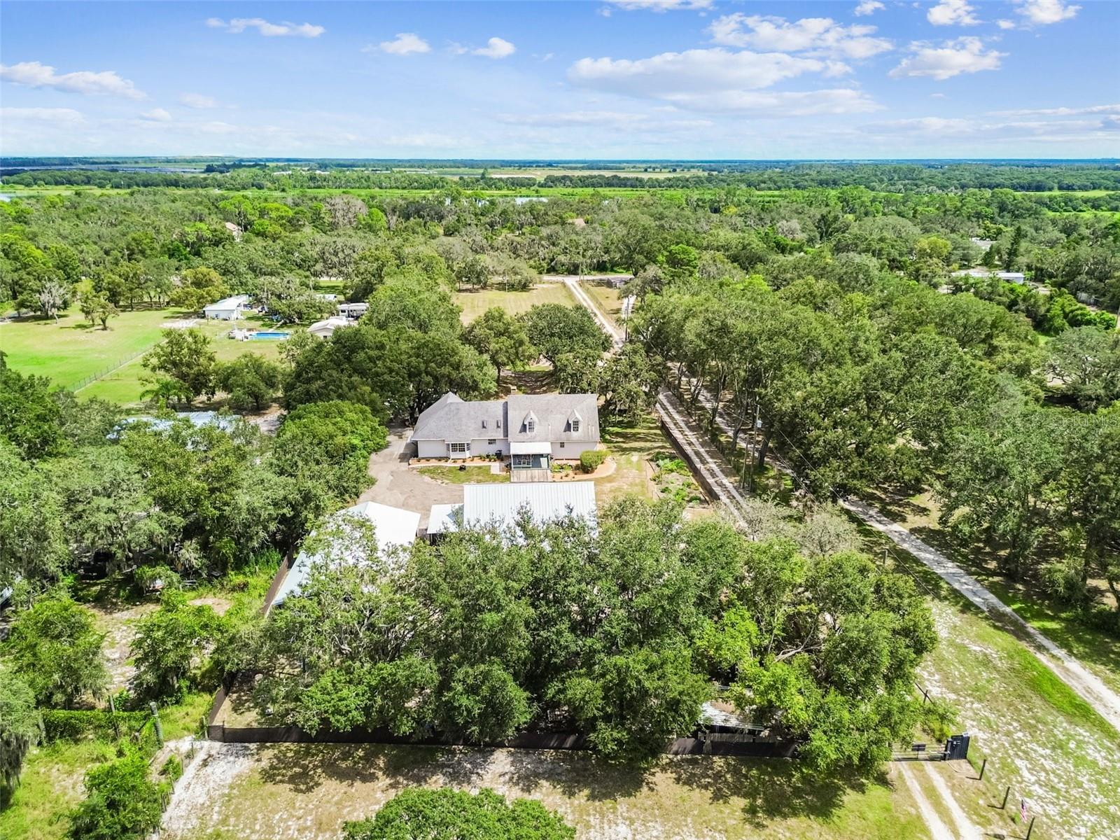 Aerial view back of house