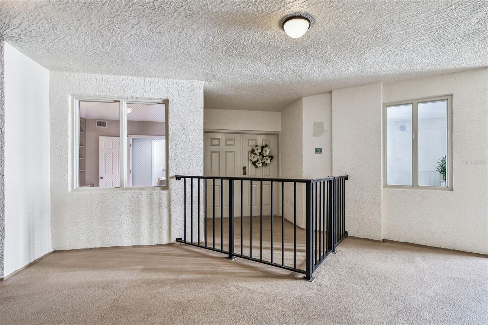 Exterior Entrance, courtyard, double door entrance.