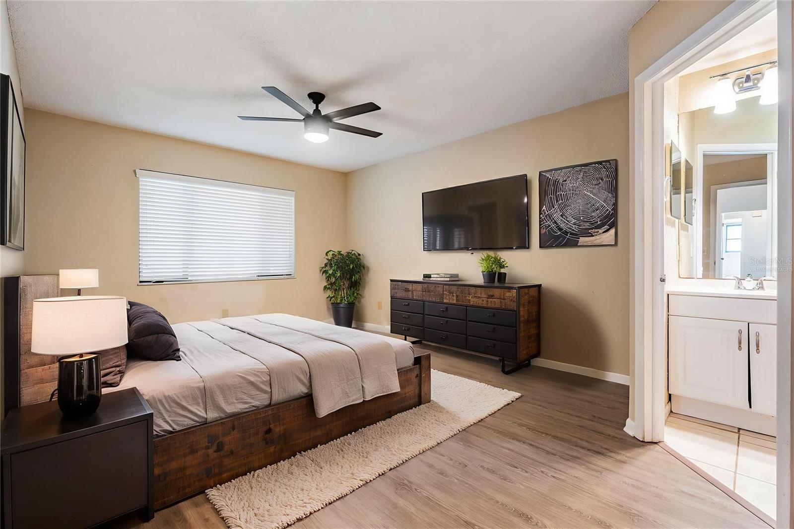 Virtually Staged Primary Bedroom