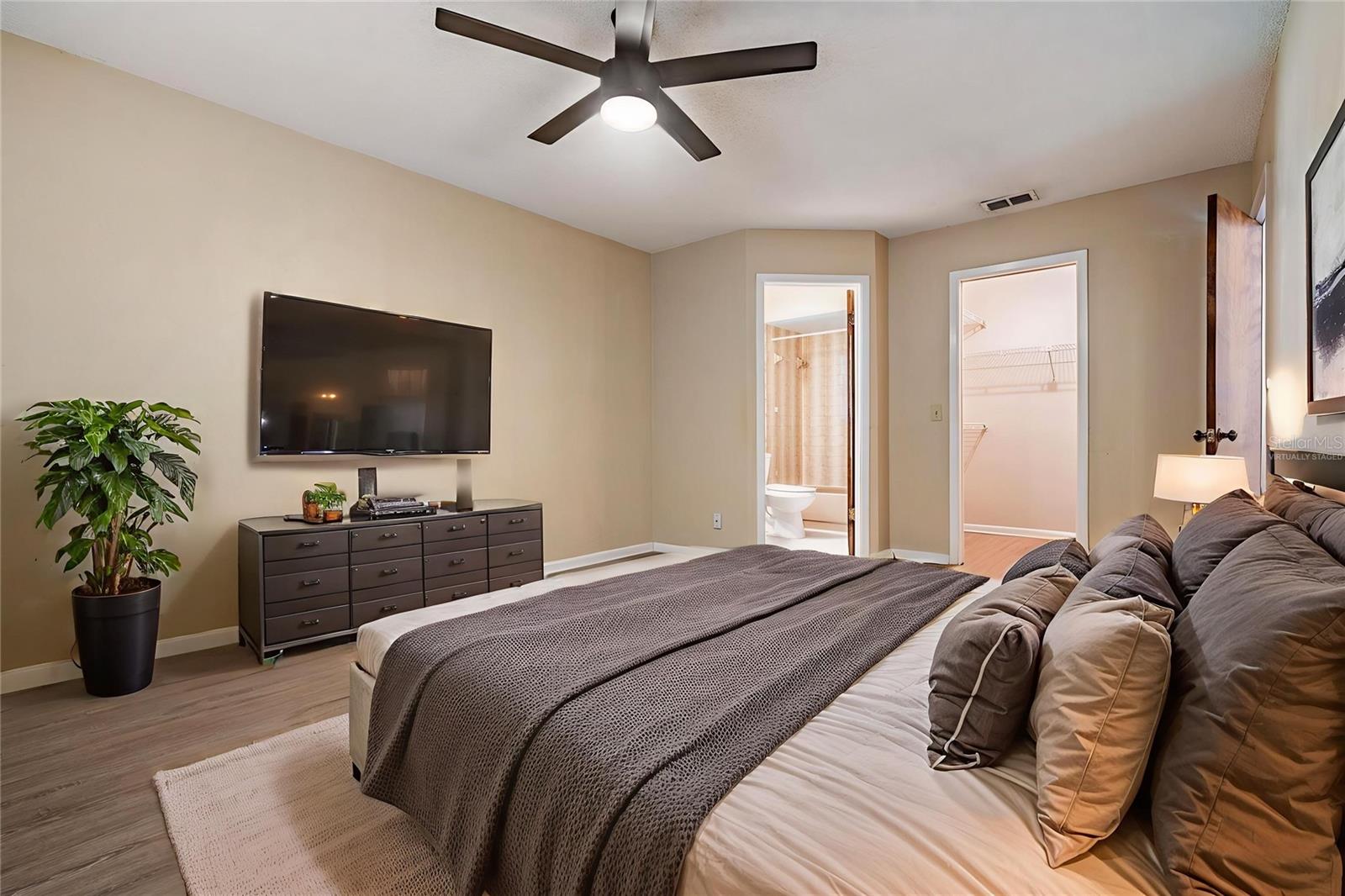 Virtually Staged Primary Bedroom