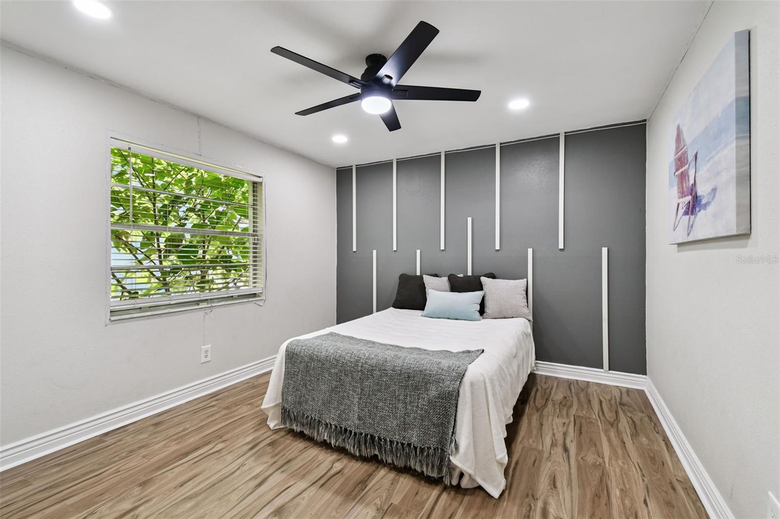 Bedroom #3, with feature wall