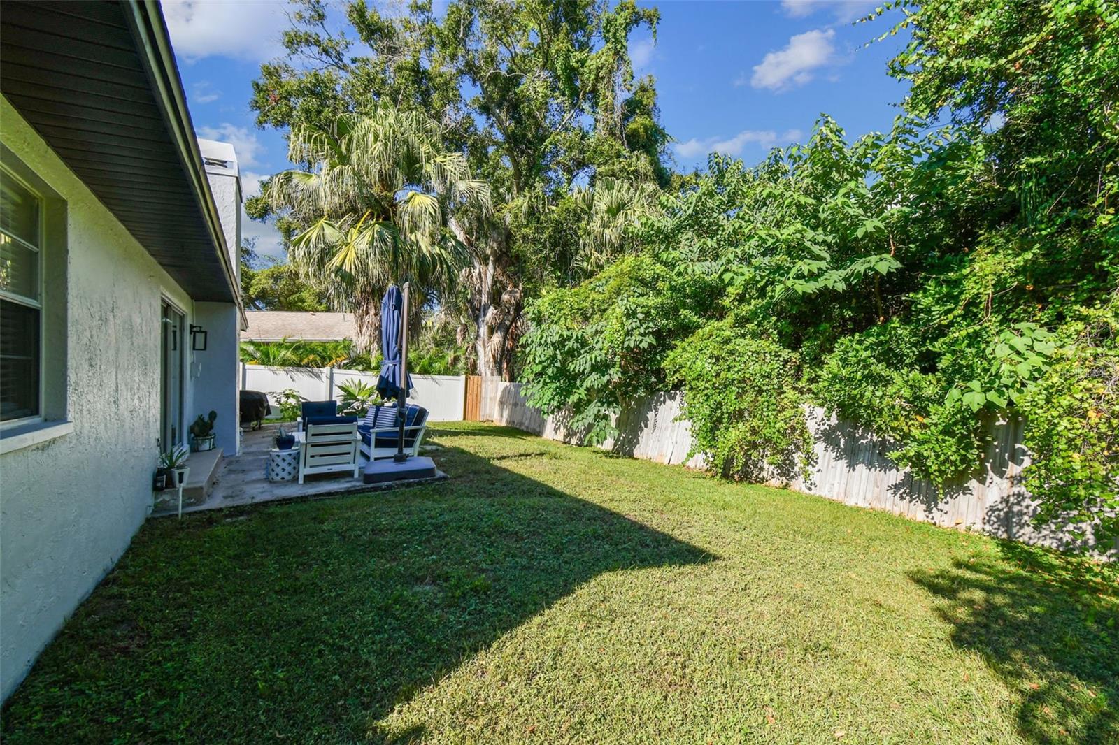 Great space offering lots of privacy, and is fully fenced.