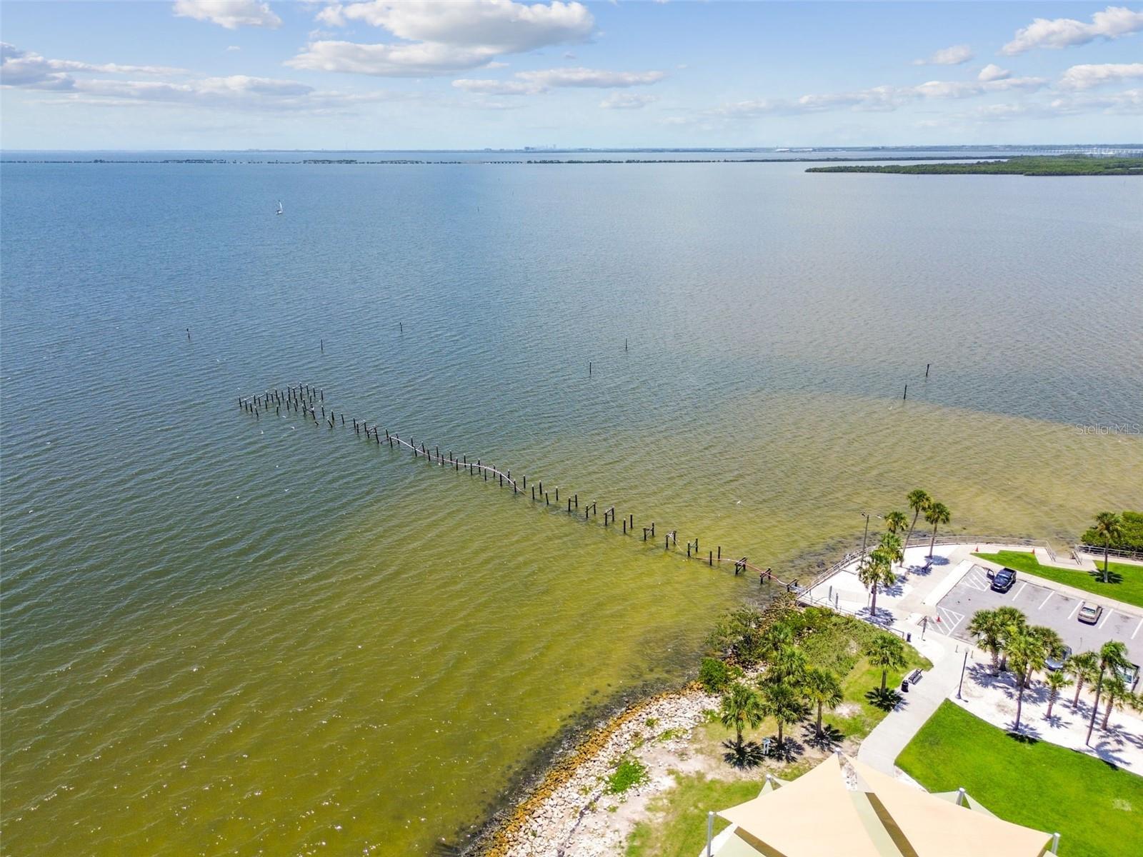The pier - it was damaged last year, but it'll be back. Perfect place to watch the Manatees in the winter months.