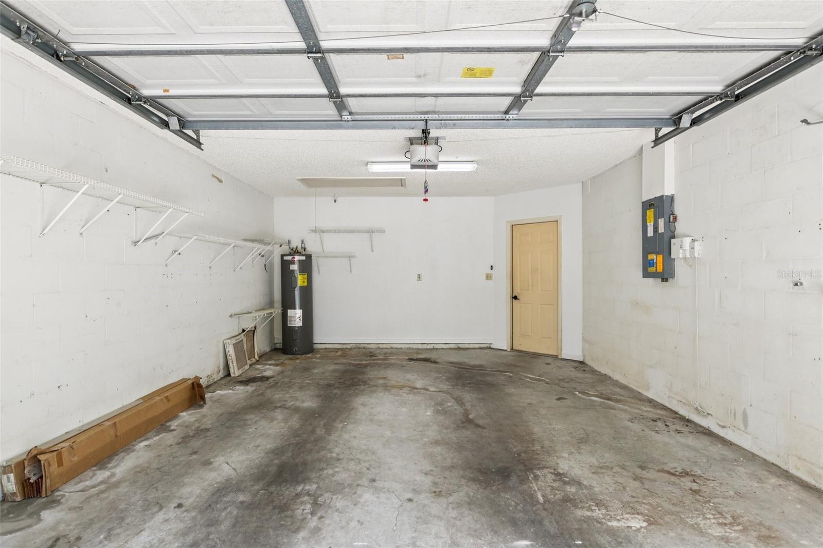 1 Car Garage with Water Heater
