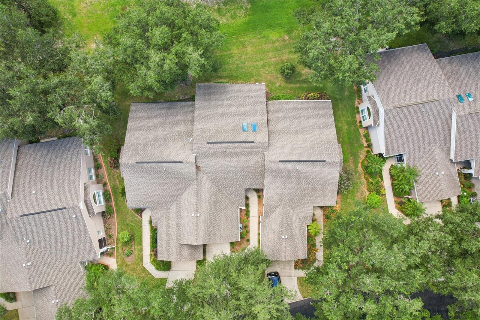 Aerial of Home in center