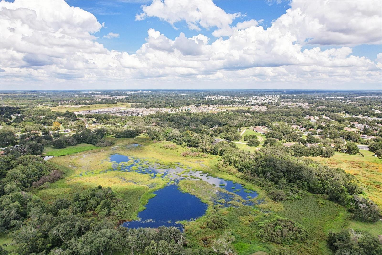 Aerial of community with golf course