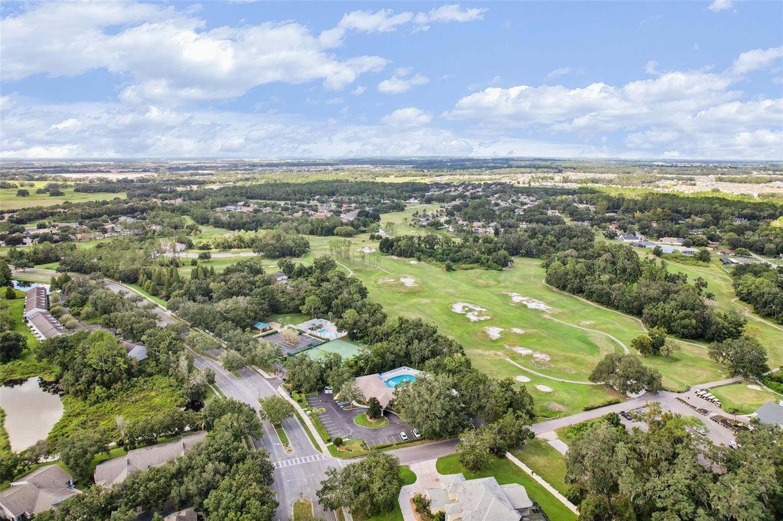 Aerial of community with golf course